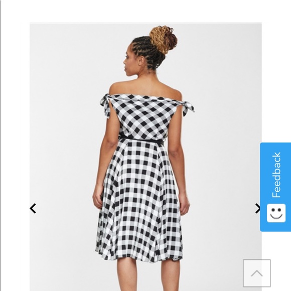 Gingham midi swing dress - Picture 3 of 7